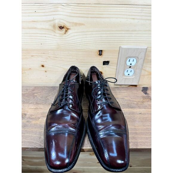 Johnston & Murphy Men's Burgundy Cap Toe Oxford Derby Dress Shoes Size 8M 15-238 - Picture 3 of 11